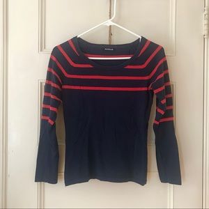 Morgan Navy Red French Shirt  Marinière